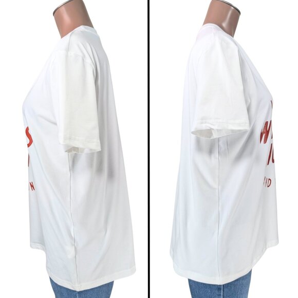 Women's Small Short Sleeve White Soft "I Support Women's Rights & Wrongs" Tee - Picture 3 of 7